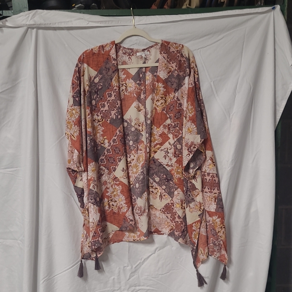 Maurices Floral Kimono in Earth Tones